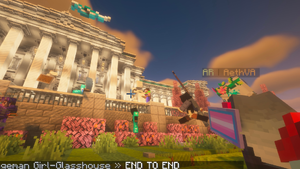 Protesters carry trans flags at Capital Station.png