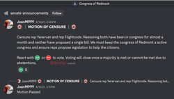 Representative Yerevan and Flightcode censure senate motion.png