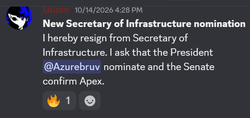 Gluon resigns from Infrastructure Secretary.png
