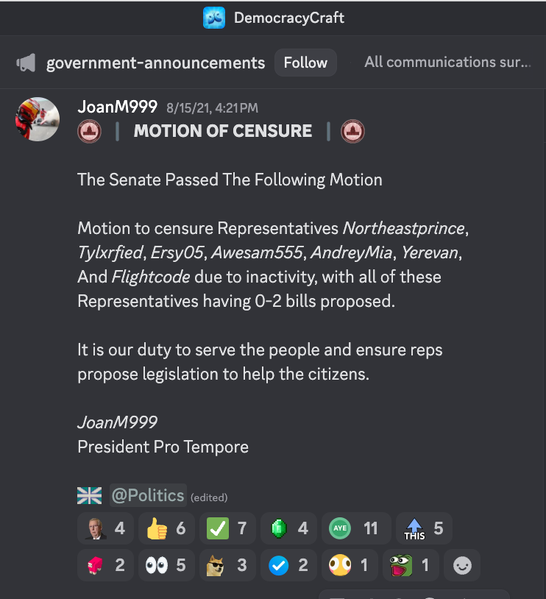File:Northeastprince, Tylxrfied, Ersy05, Awesam555, AndreyMia, Yerevan, And Flightcode senate censure.png