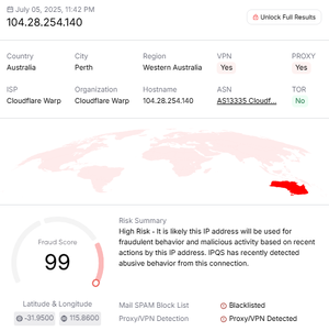 IP Address in IPQualityScore Indicating Fraud.png